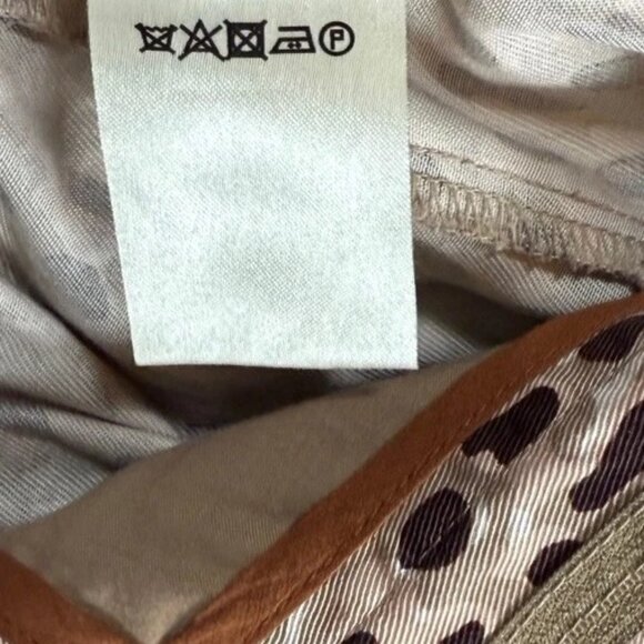 Anthropologie Leopard Culottes Pants Size Small Wide Leg Pleated Isobel Crop - Picture 8 of 8